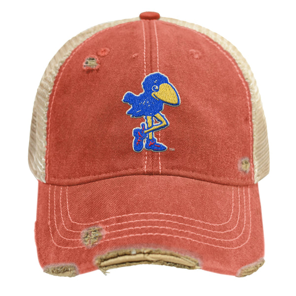 original retro brand Kansas Jayhawks Trucker Cap Hat