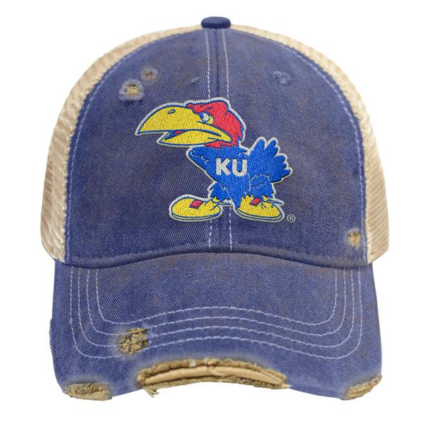 original retro brand Kansas Jayhawks Trucker Hat Cap