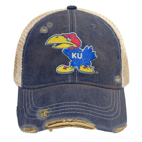 original retro brand Kansas Jayhawks Trucker Hat Cap