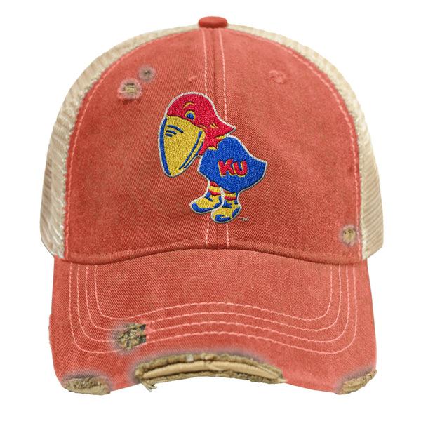 original retro brand Kansas Jayhawks Trucker Hat Cap
