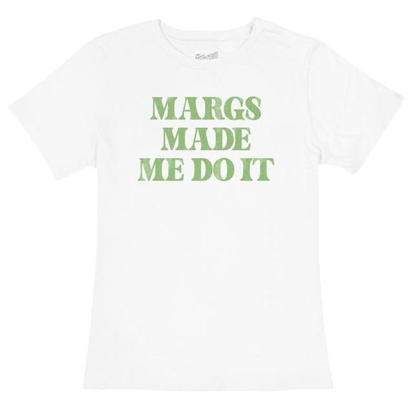 original retro brand Margs Made Me Do It 100% Cotton Women's Tee