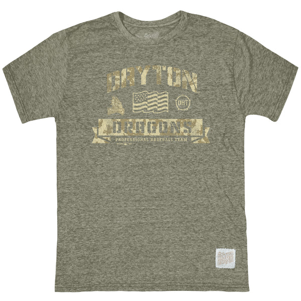 original retro brand OHT Dayton Dragons Tri-Blend Tee