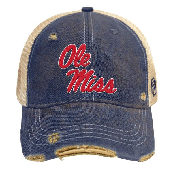 original retro brand Ole Miss Snap Back Trucker Cap