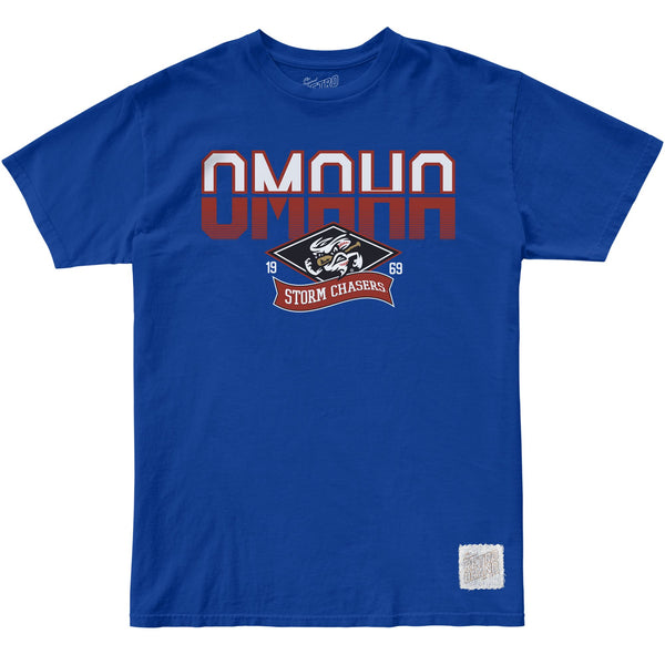 original retro brand Omaha Storm Chasers 100% Cotton Tee