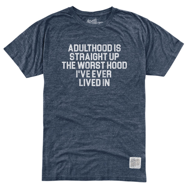 original retro brand Adulthood Tri-Blend Tee