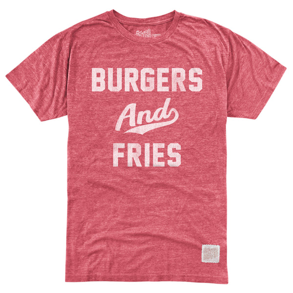 original retro brand Burgers & Fries Tri-Blend Tee