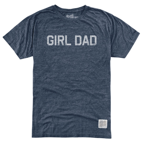 original retro brand Girl Dad Tri-Blend Tee