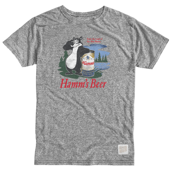 original retro brand Hamm's Beer Tri-Blend Tee