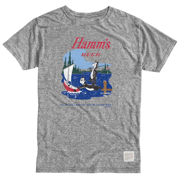 original retro brand Hamm's Beer Tri-Blend Tee
