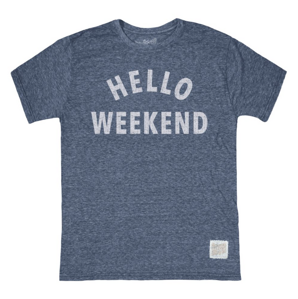 original retro brand Hello Weekend Tri-Blend Tee
