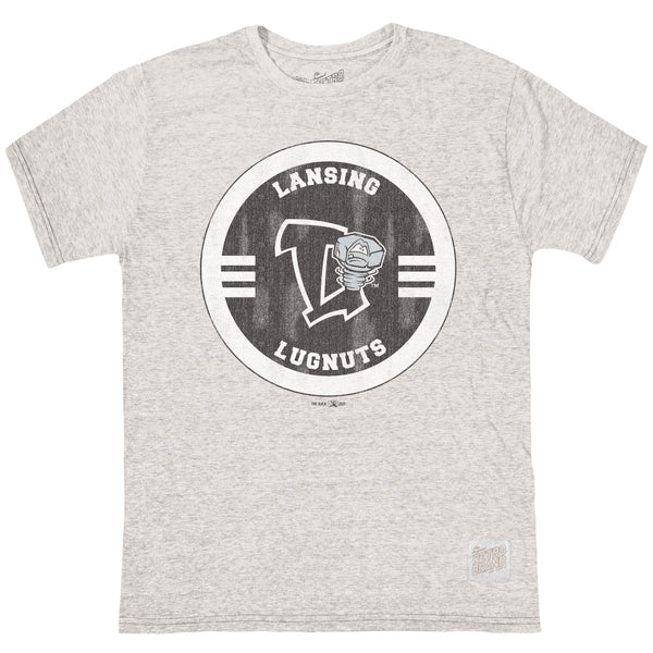 original retro brand Lansing Lugnuts Tri-Blend Tee