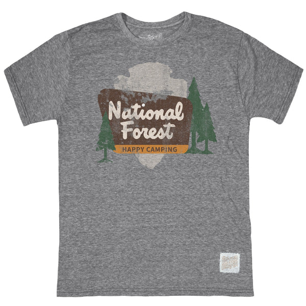 original retro brand National Forest Tri-Blend Tee