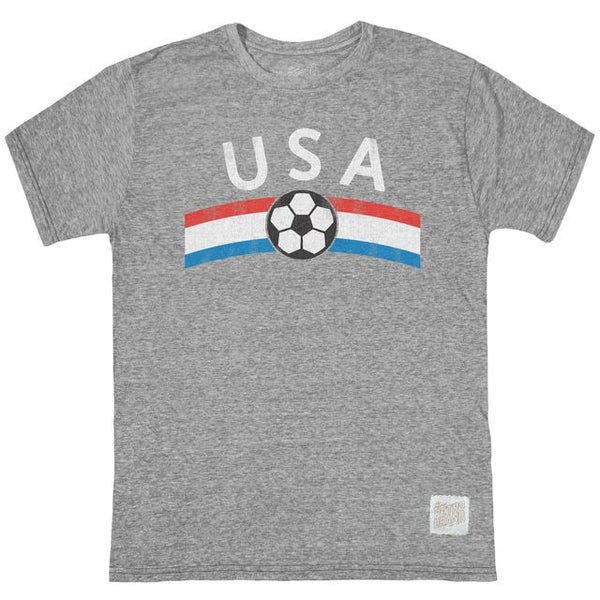 original retro brand USA Soccer Tri-Blend Crew Tee