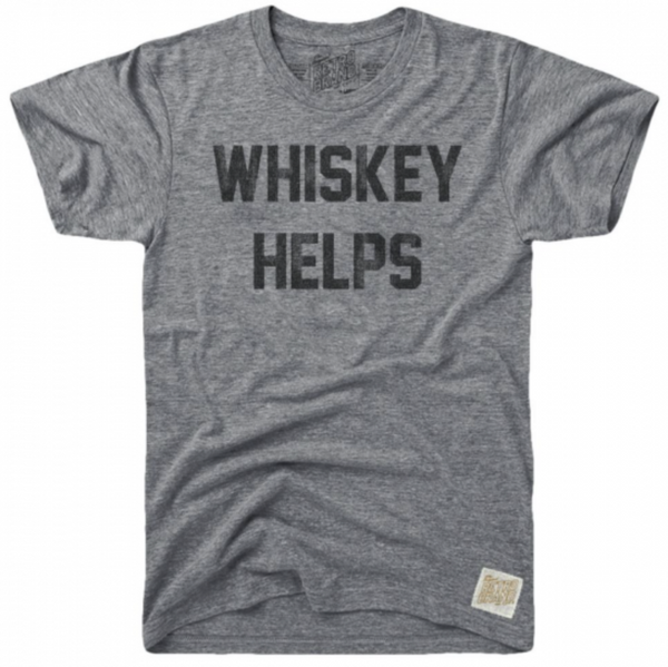 original retro brand Whiskey Helps Tri-Blend Tee