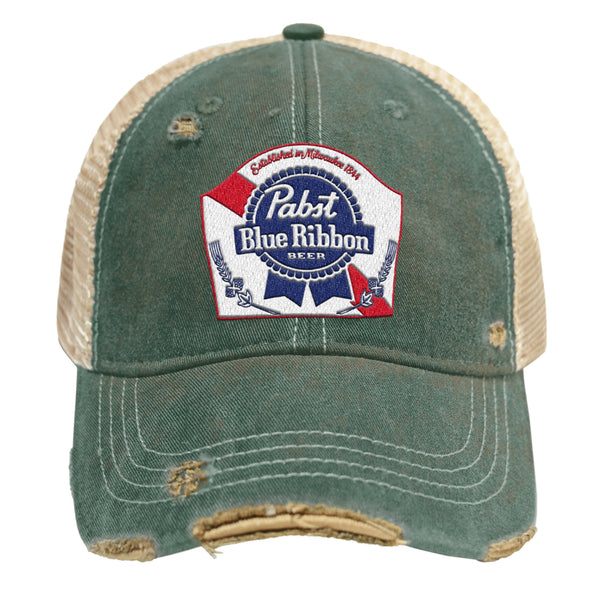 original retro brand Pabst Blue Ribbon Snap Back Trucker Cap