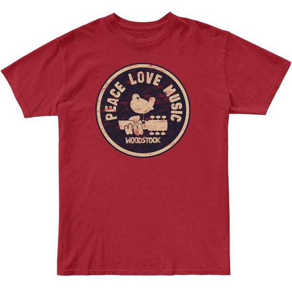 original retro brand Peace Love Music Woodstock 100% Cotton Tee