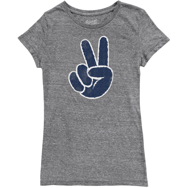 original retro brand Peace Sign Women's Tri-Blend Tee
