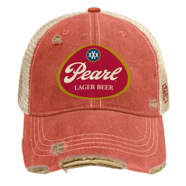 original retro brand Pearl Lager Snap Back Trucker Cap