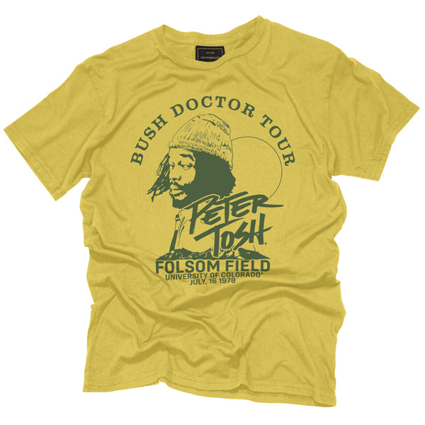 original retro brand Peter Tosh Folsom Field Black Label Tee