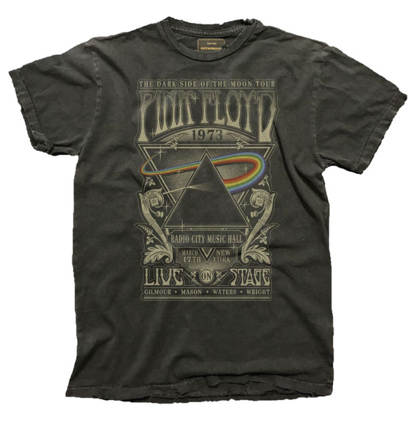 original retro brand Pink Floyd Dark Side of the Moon Tour at Radio City Music Hall Black Label Tee