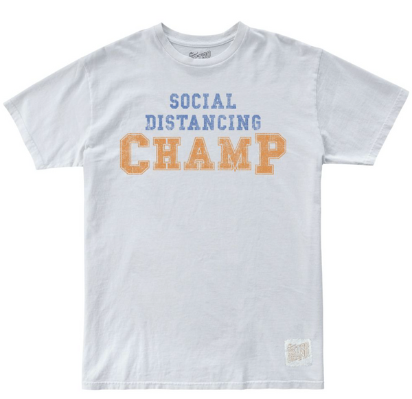 original retro brand Social Distancing Champ 100% Cotton Tee