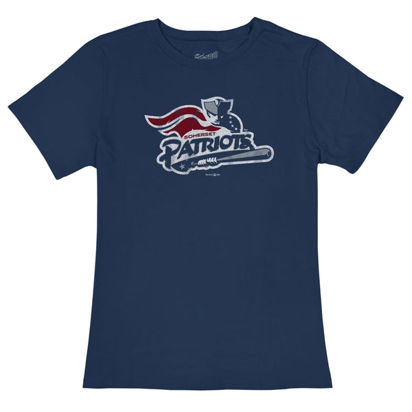 original retro brand Somerset Patriots Women's 100% Cotton Tee