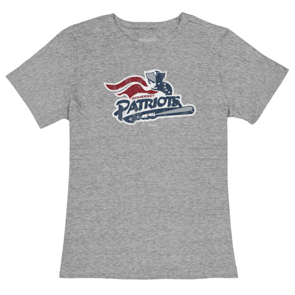 original retro brand Somerset Patriots Women's 100% Cotton Tee