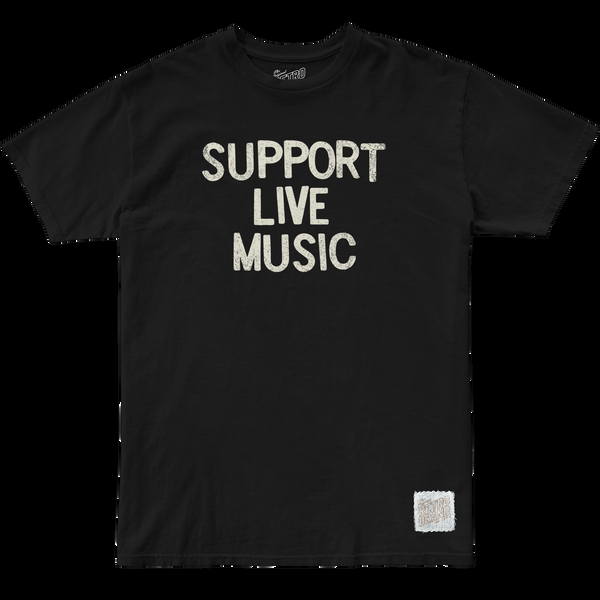 original retro brand Support Live Music 100% Cotton Tee Shirt