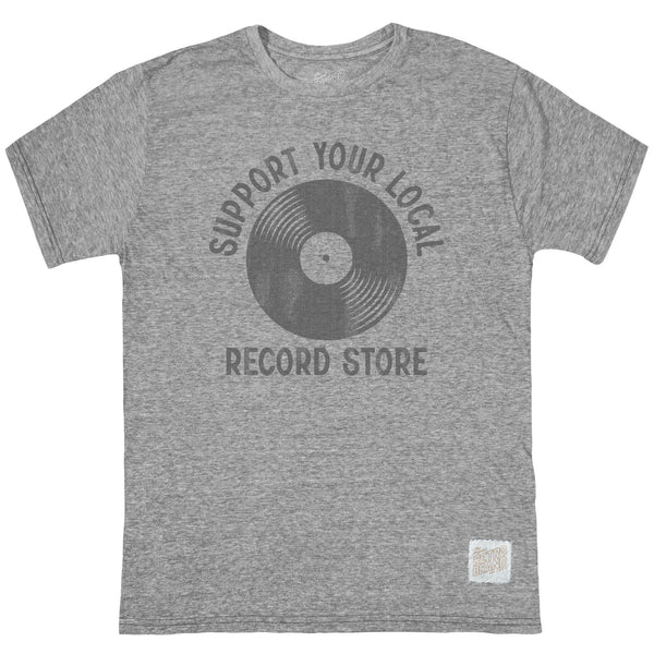 original retro brand Support Your Local Record Store Tri-Blend Tee