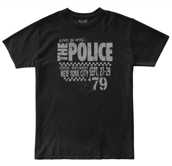 original retro brand The Police Live in NYC '79 100% Cotton Tee