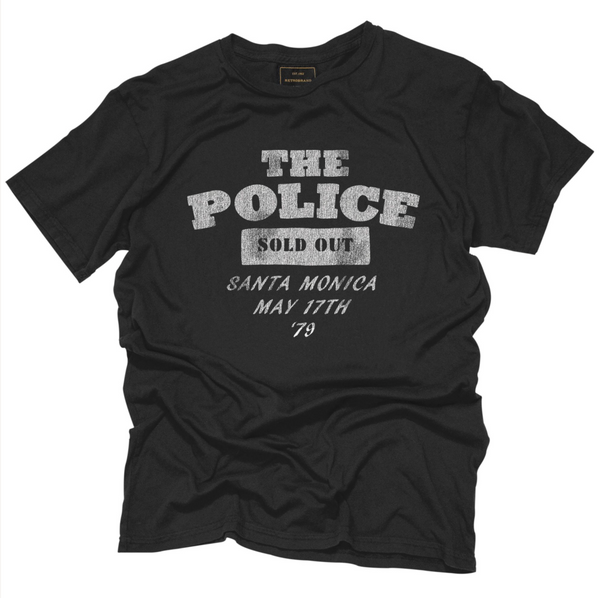 original retro brand The Police Santa Monica '79 Black Label Tee