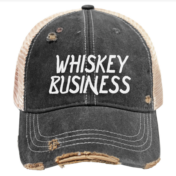 original retro brand Whiskey Business Vintage Snap Back Trucker Cap