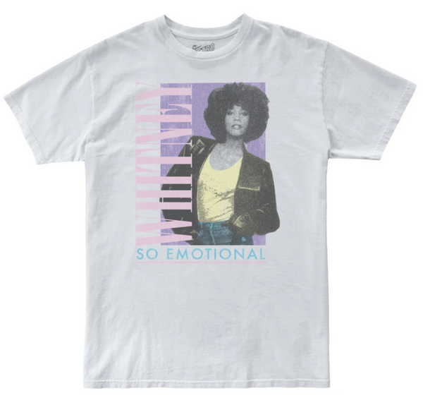 original retro brand Whitney Houston So Emotional 100% Cotton Tee