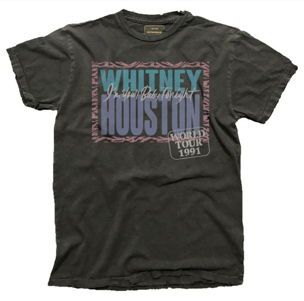 original retro brand Whitney Houston World Tour 1991 Black Label Tee