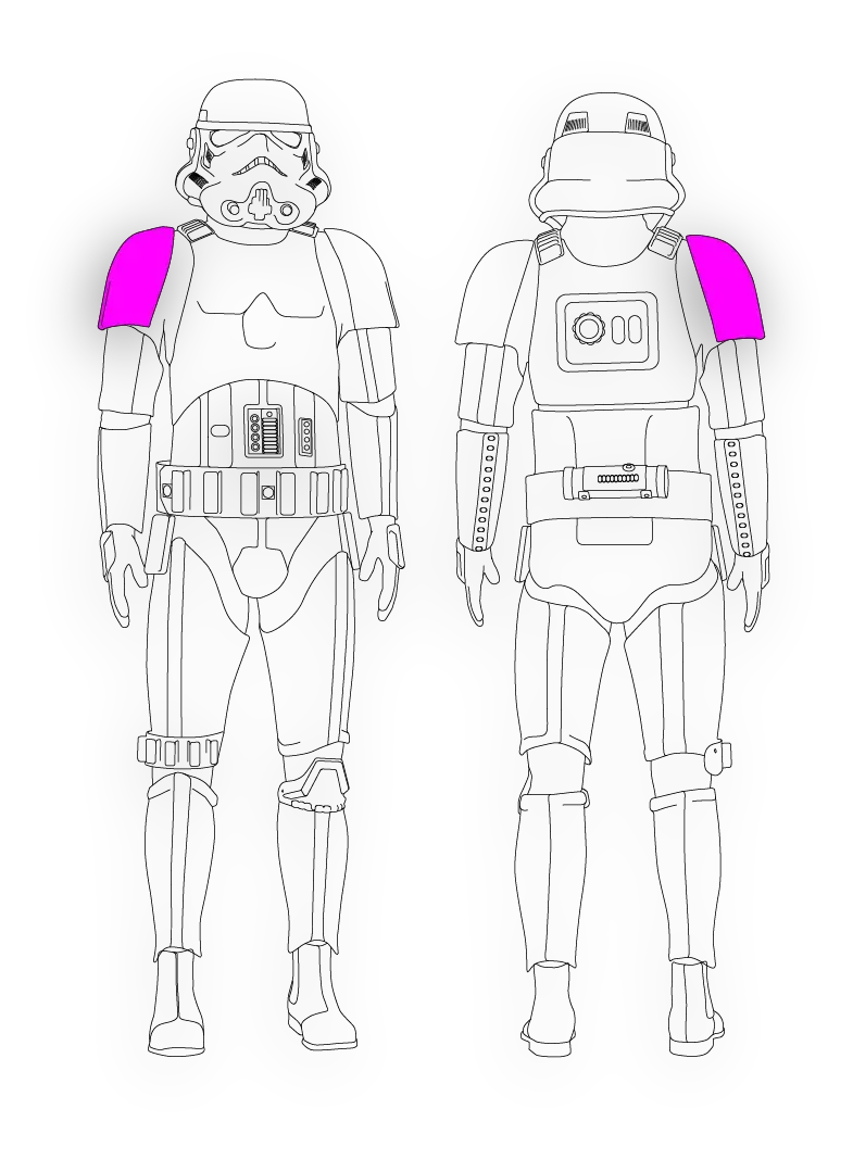 original stormtrooper Imperial Parts Shoulder Bell Right