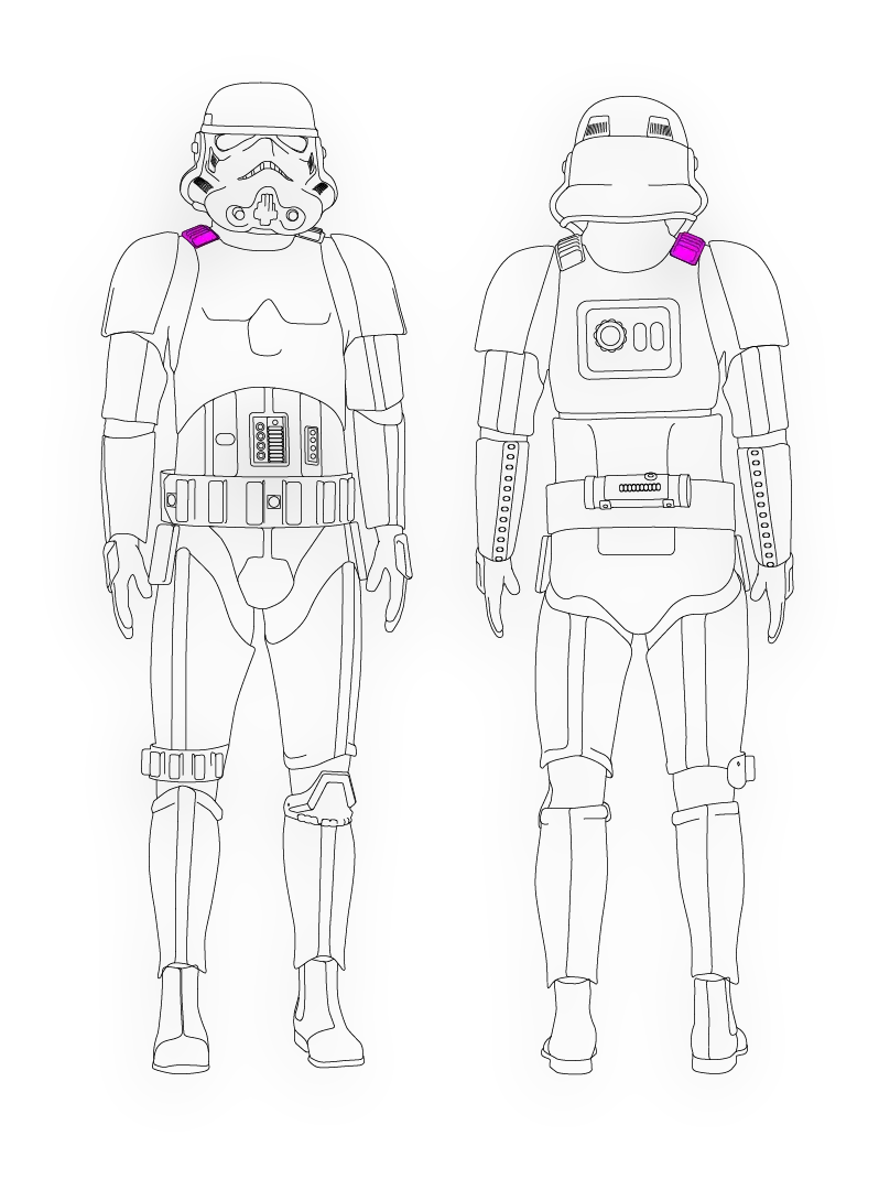 original stormtrooper Imperial Parts Shoulder Strap Right