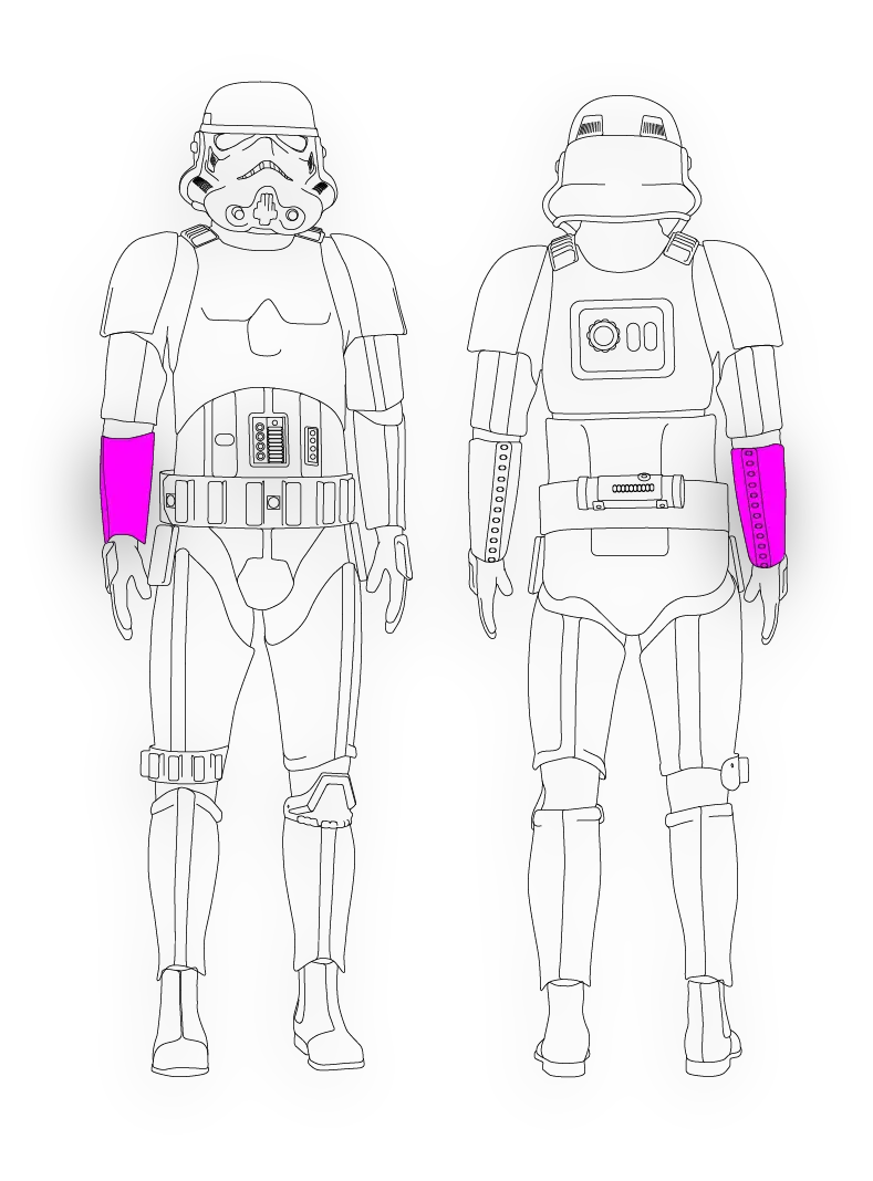 original stormtrooper Imperial Parts Forearm Right