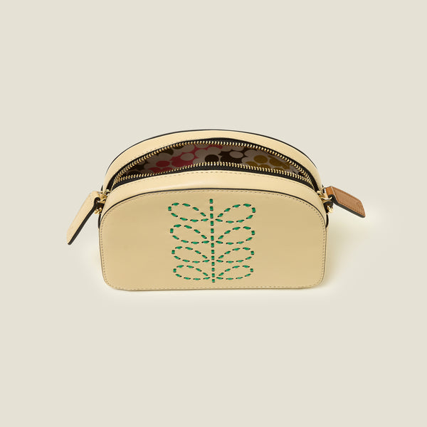 Orla Kiely Babaluna Crossbody - Whipstitch Stem Cream