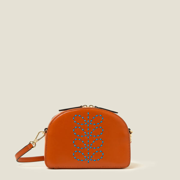 Orla Kiely Babaluna Crossbody - Whipstitch Stem Orange