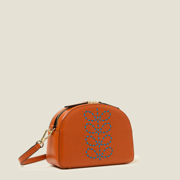 Orla Kiely Babaluna Crossbody - Whipstitch Stem Orange