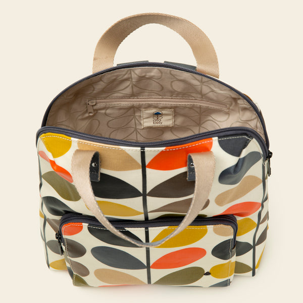 Orla Kiely Bestie Backpack & Forget Me Not Wallet Bundle Classic Multi Stem