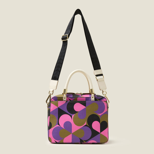 Orla Kiely Block Medium Handbag - Kaleidoscope Violet
