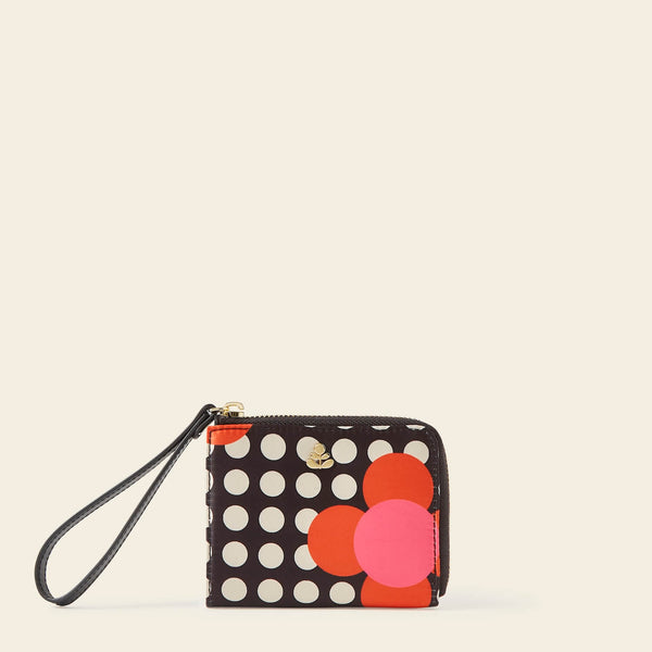 orla kiely Carla Zip Purse - Fuchsia Flower Polka Dot