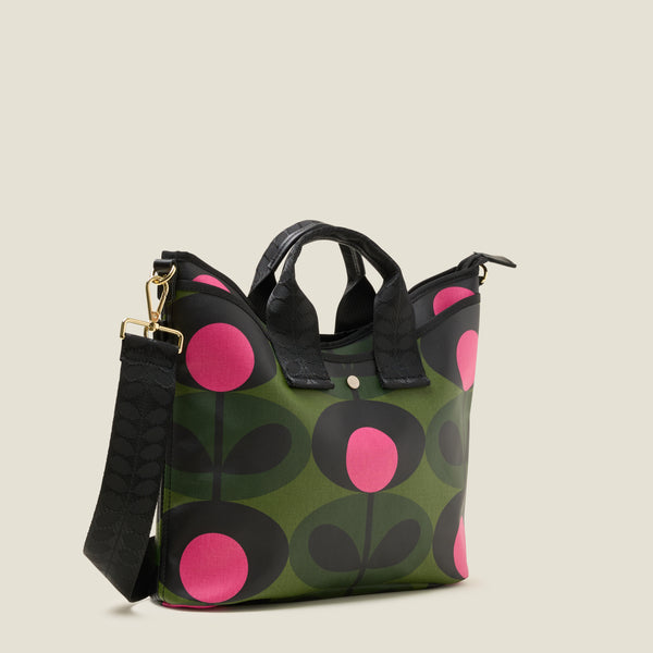 Orla Kiely Carry Grab Crossbody Bag - Oval Stem Forest