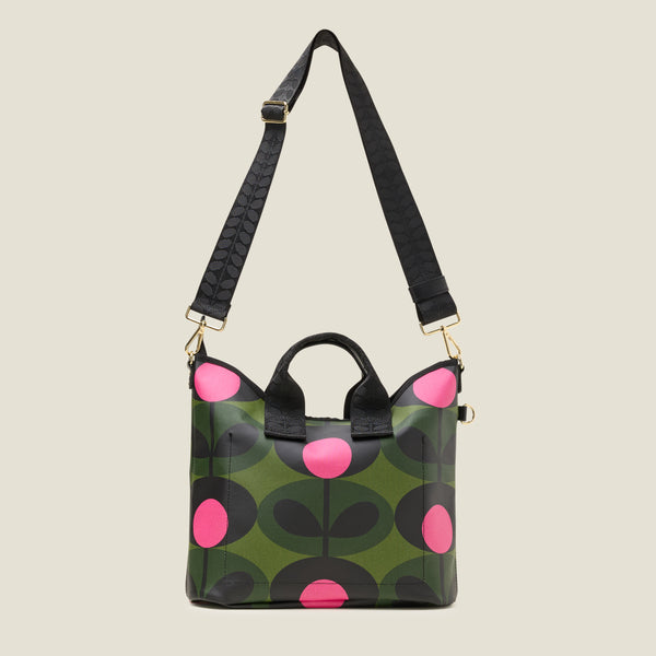 Orla Kiely Carry Grab Crossbody Bag - Oval Stem Forest