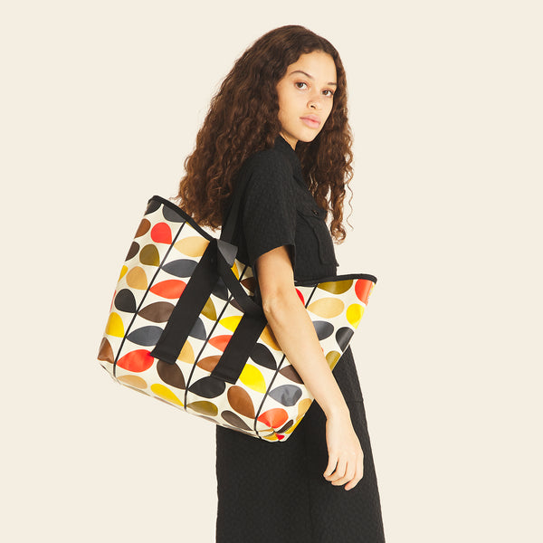 Orla Kiely Carryall Basic Large Tote - Classic Multi Stem