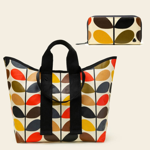 orla kiely Carryall Basic Large Tote & Forget Me Not Wallet Bundle Classic Multi Stem