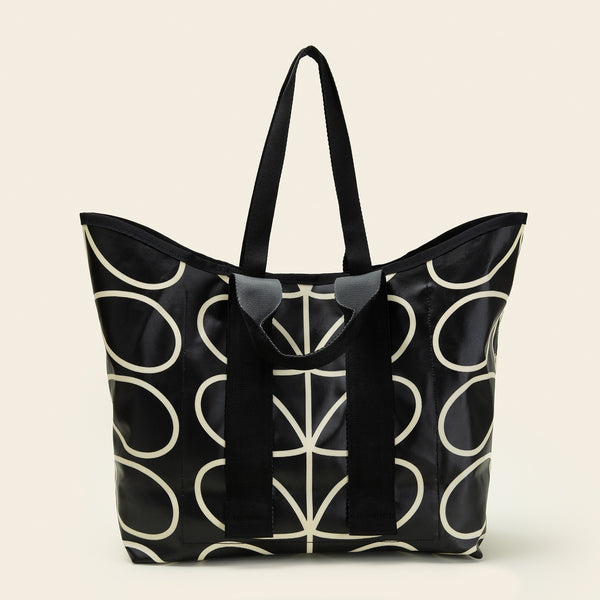 Orla Kiely Carryall Basic Large Tote - Linear Stem Liquorice