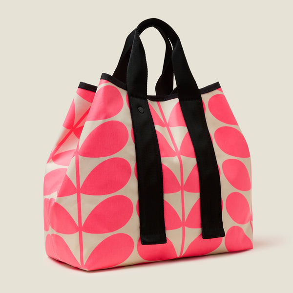 Orla Kiely Carryall Basic Tote - Solid Stem Neon Pink