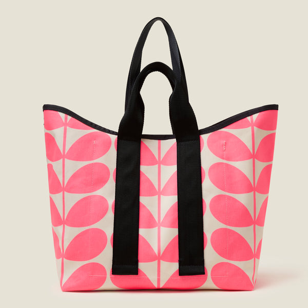Orla Kiely Carryall Basic Tote - Solid Stem Neon Pink